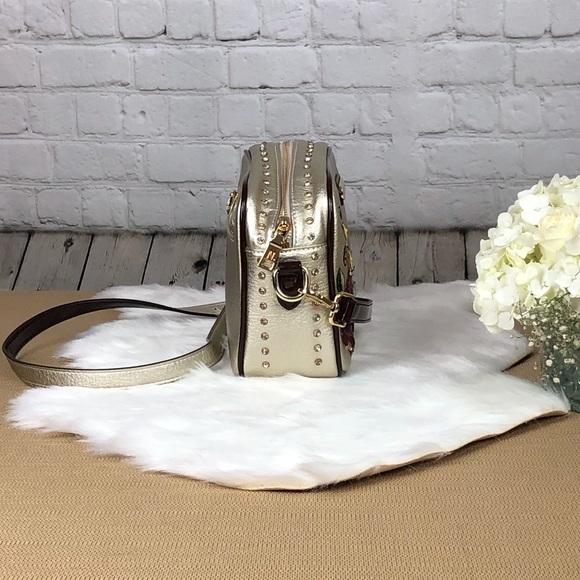 Nicole Lee Gold Crossbody Purse w/ Sequin … - Picture 4 of 9